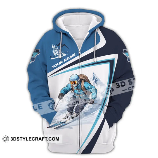 Unisex Shirt, Custom Name Skiing Shirt, Gift For Ski Lover, Ski Season Shirt style option 4