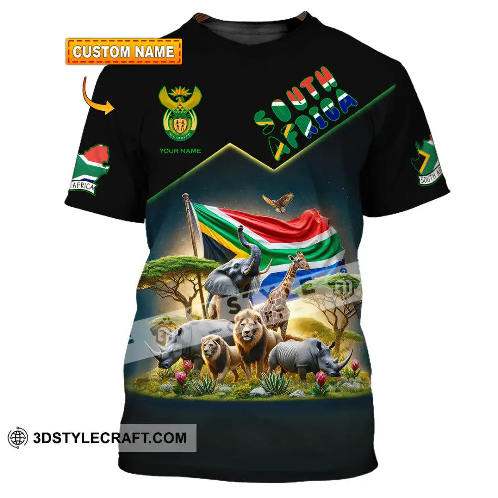 Unisex Shirt Custom Name South Africa Lover Gift T-Shirt