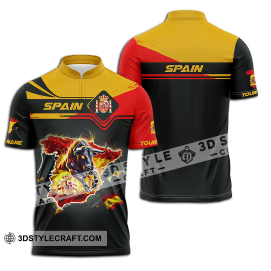 Unisex Shirt - Custom Name Spain Team Lover Shirt, Spain Map style option 3