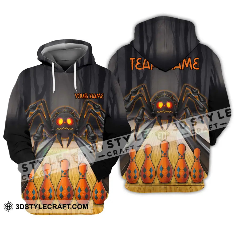 Unisex Shirt - Custom Name Spider Bowling Hoodie / S T-Shirt