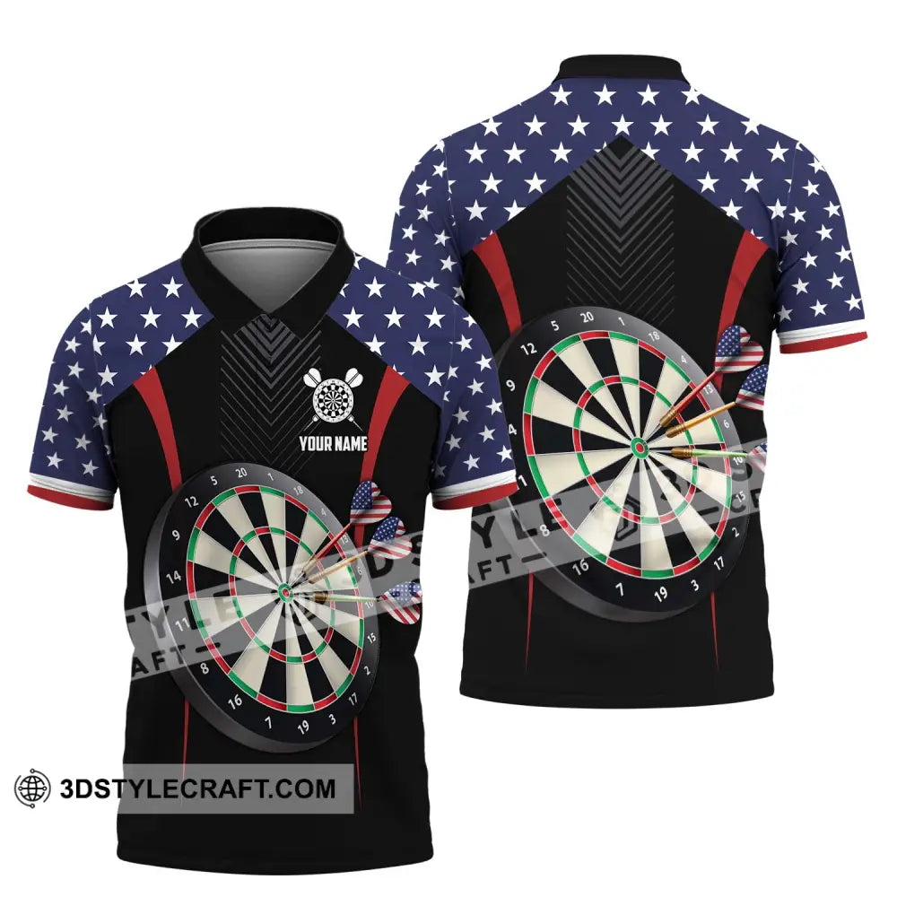 Unisex Shirt - Custom Name Sport America Darts Polo / S T-Shirt