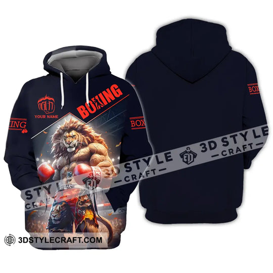 Unisex Shirt - Custom Name Sport Shirt, Boxing Lion King style option 3