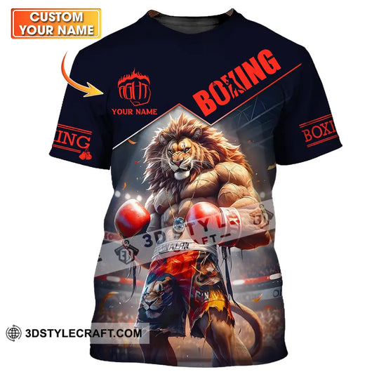 Unisex Shirt - Custom Name Sport Shirt, Boxing Lion King style option 1