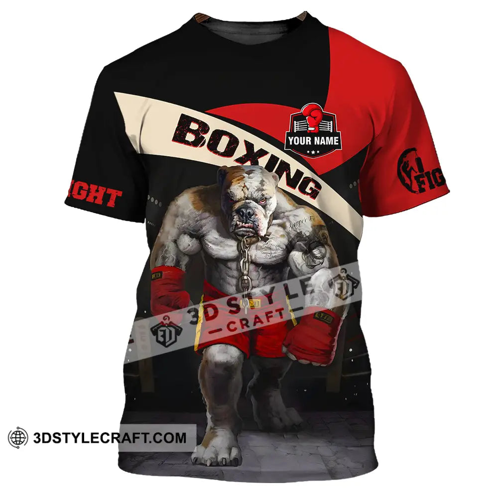 Unisex Shirt - Custom Name Sport Boxing Pitbull King T-Shirt / S T-Shirt