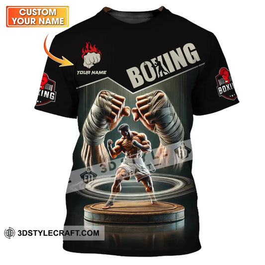 Unisex Shirt - Custom Name Sport Boxing Player Lover T-Shirt