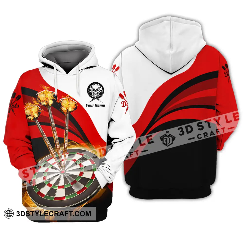 Unisex Shirt - Custom Name Sport Burning Darts Hoodie / S T-Shirt