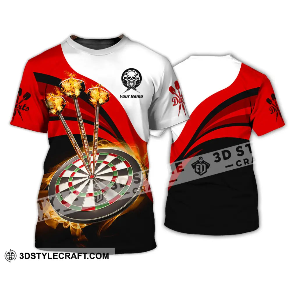 Unisex Shirt - Custom Name Sport Burning Darts T-Shirt / S T-Shirt