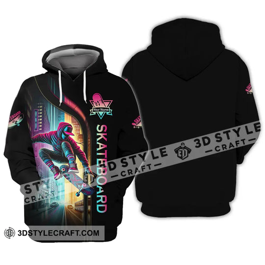 Unisex Shirt - Custom Name Sport Shirt, Colorful Street Skateboard style option 3