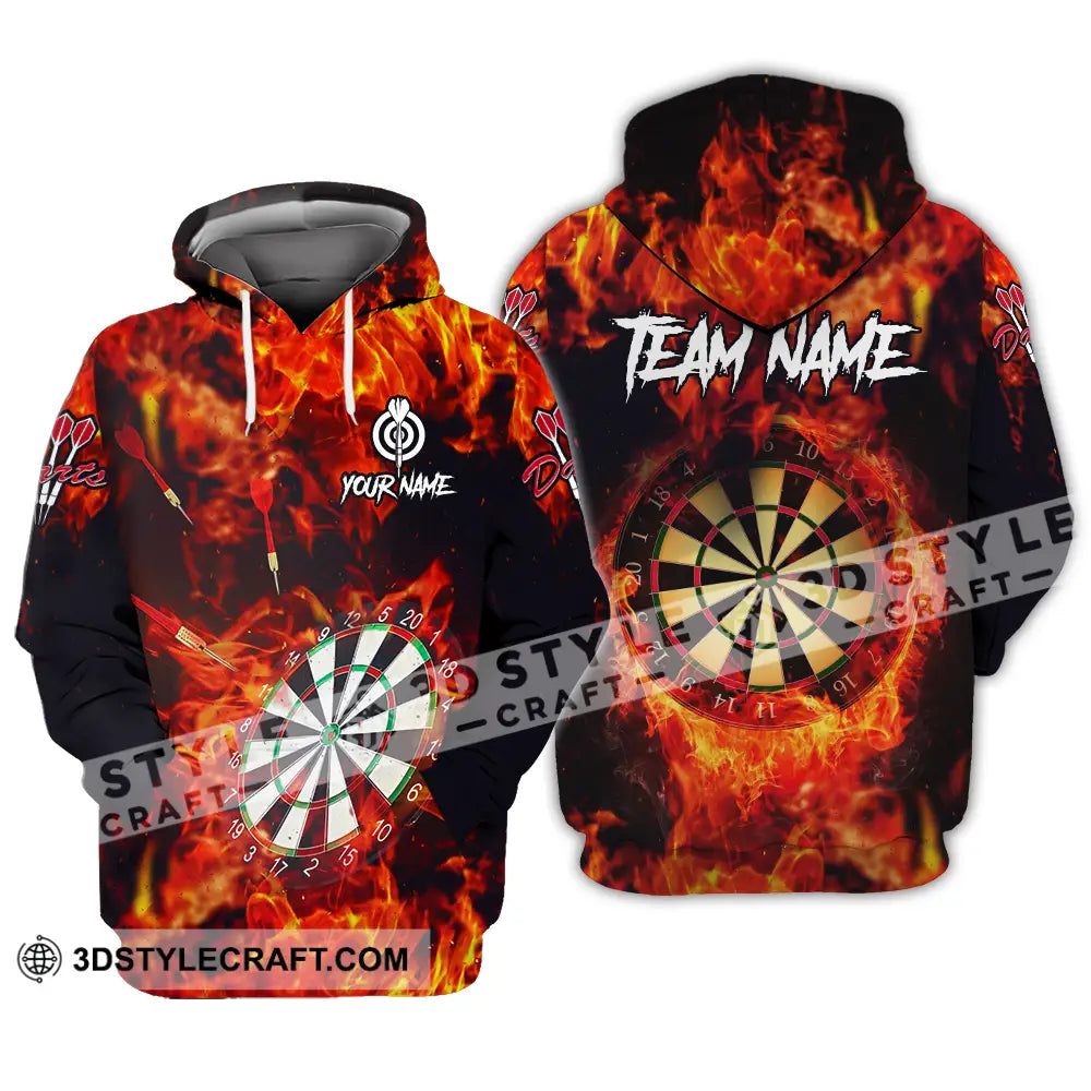 Unisex Shirt - Custom Name Sport Fire Darts Hoodie / S T-Shirt