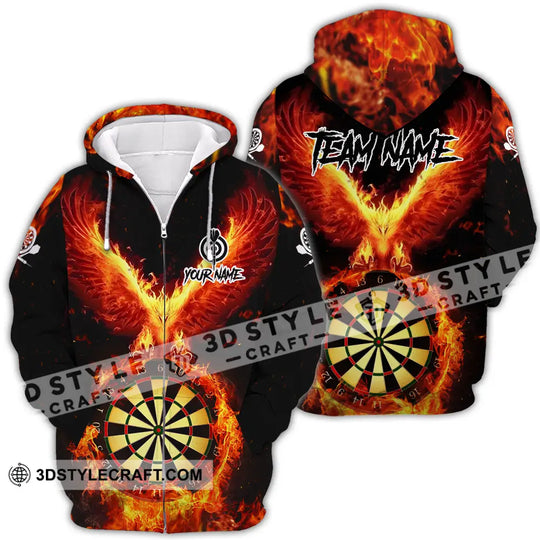 Unisex Shirt - Custom Name Sport Shirt, Fire Eagle Darts Player style option 4