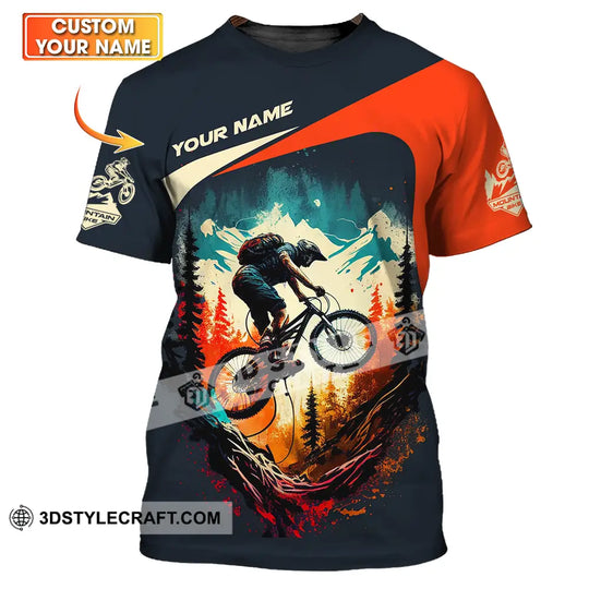 Unisex Shirt - Custom Name Sport Shirt For Mountain Bike Cool Player style option 1