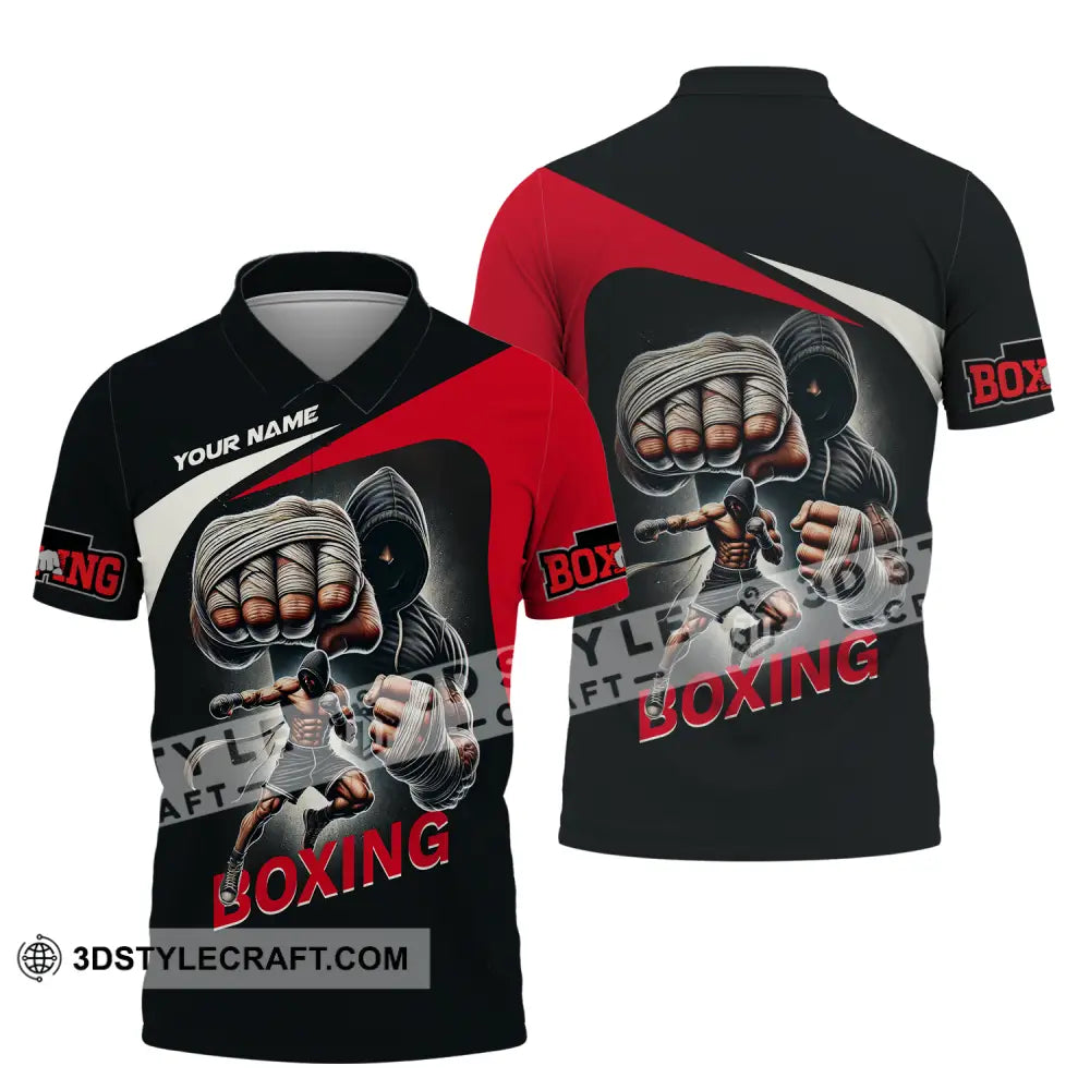 Unisex Shirt - Custom Name Sport King Of Boxing Polo / S T-Shirt