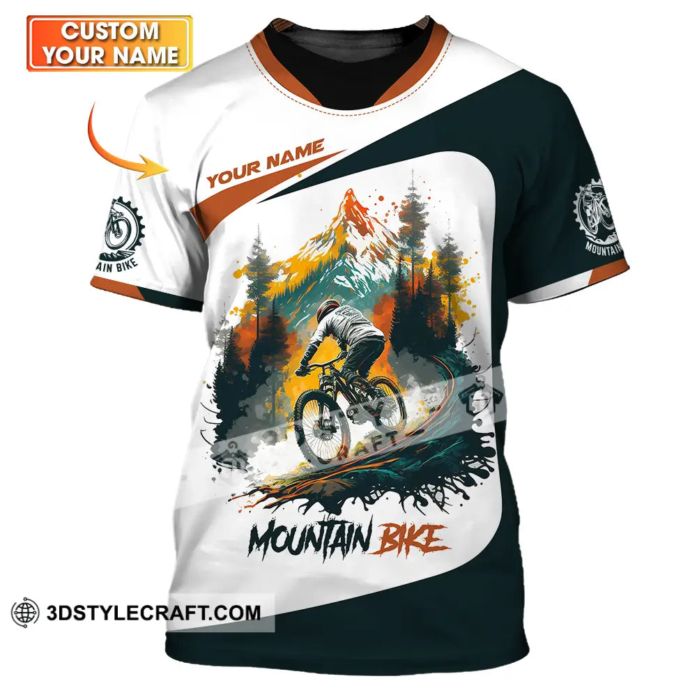 Unisex Shirt - Custom Name Sport Mountain Bike Lover T-Shirt