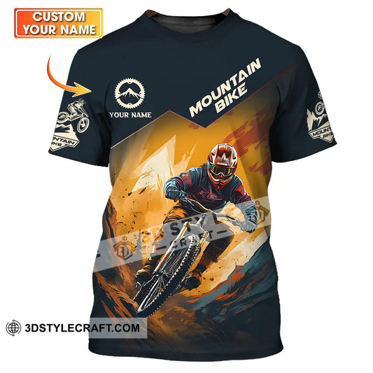 Unisex Shirt - Custom Name Sport Mountain Bike Player T-Shirt