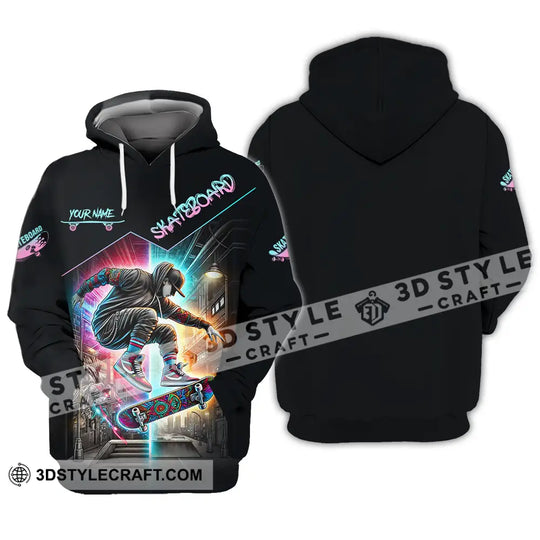Unisex Shirt - Custom Name Sport Shirt, Skateboard style option 3