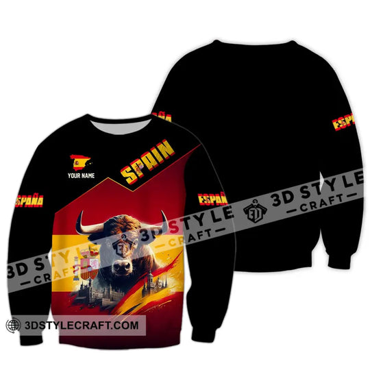 Unisex Shirt - Custom Name Sport Shirt - Spain Bull style option 4