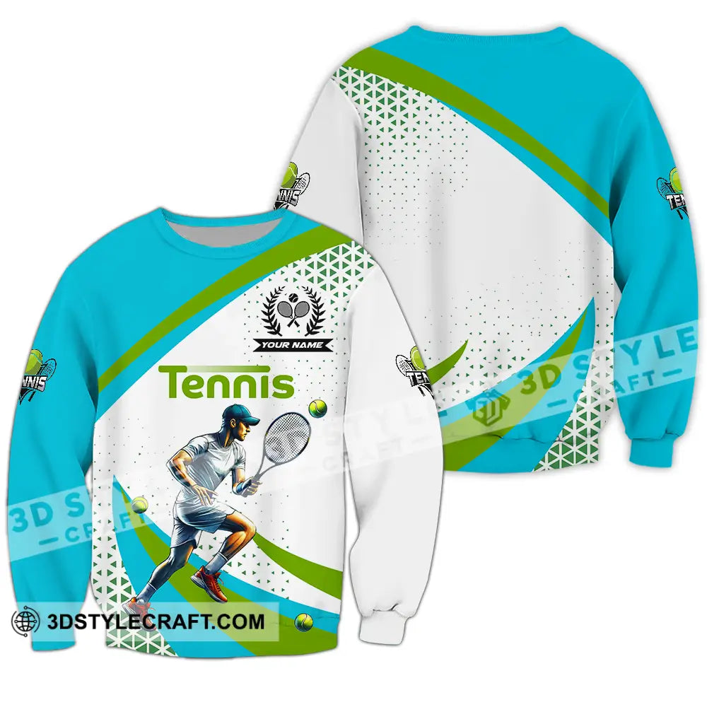 Unisex Shirt - Custom Name Sport Tennis Lover Long Sleeve / S T-Shirt