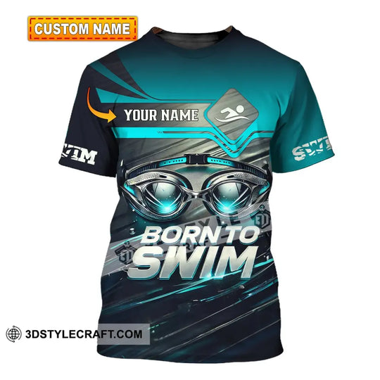 Unisex Shirt, Custom Name Swimming Shirt, T-Shirt for Swimming Club, Gift for Swimmers style option 1