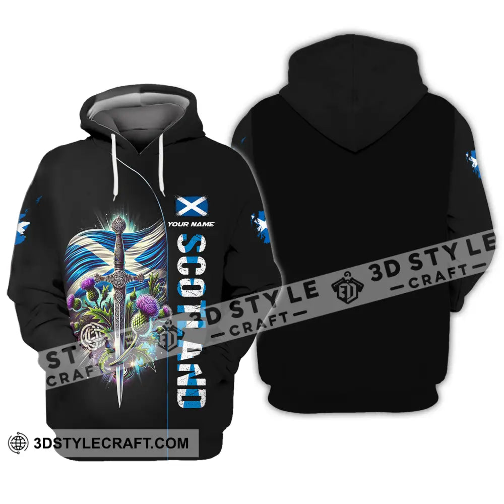 Unisex Shirt - Custom Name Sword Of Scotland Hoodie / S T-Shirt