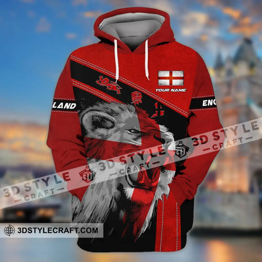 Unisex Shirt - Custom Name T-Shirt, England Red Lion And Roses style option 3
