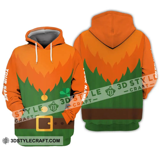 Unisex Shirt - Custom Name T-Shirt - Green And Orange - Patrick's Day Shirt style option 3