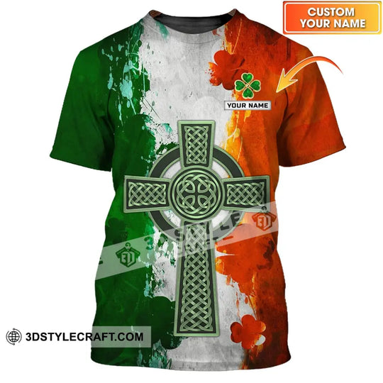 Unisex Shirt - Custom Name T-Shirt - Happy ST. Patrick's Day Clothing, Clover Shirt style option 1