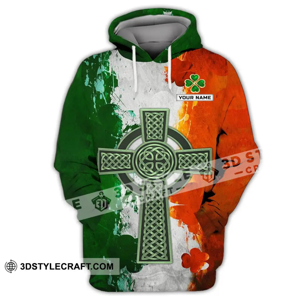 Unisex Shirt - Custom Name T-Shirt Happy St. Patrick’s Day Clothing Clover Hoodie / S T-Shirt