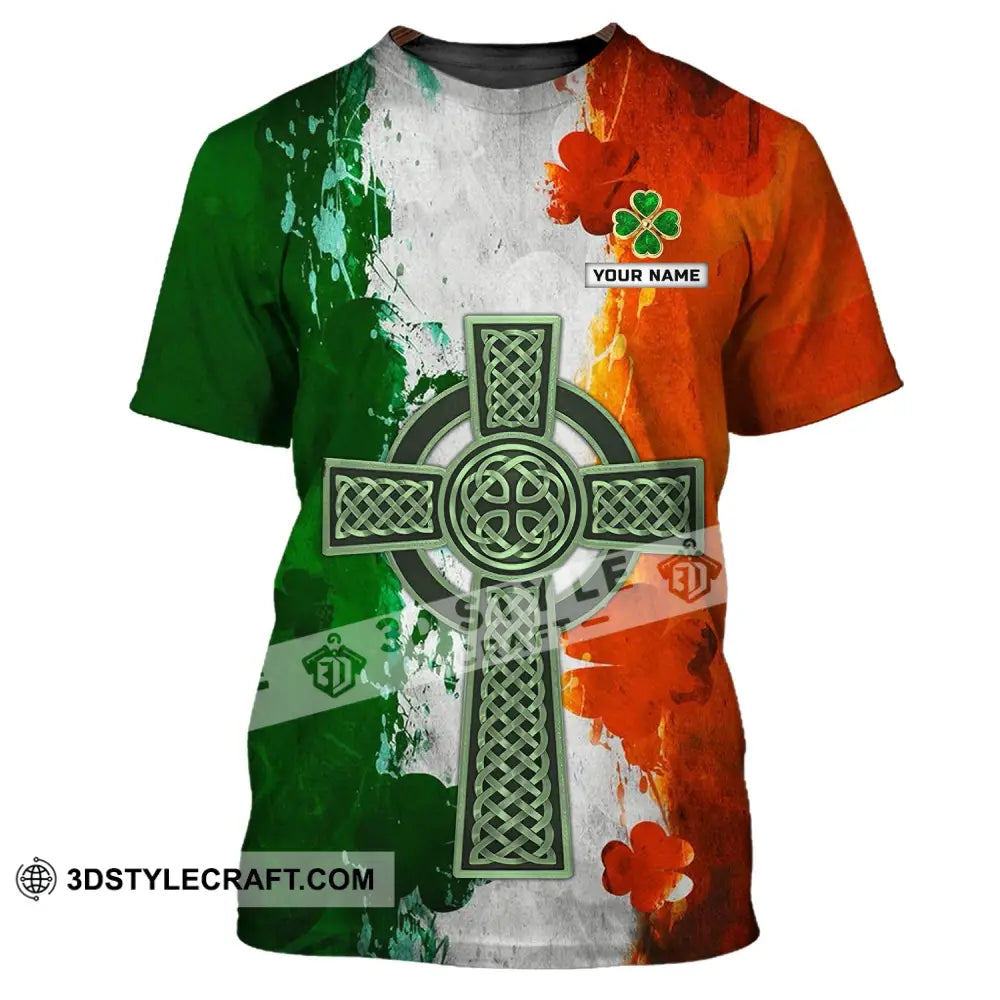 Unisex Shirt - Custom Name T-Shirt Happy St. Patrick’s Day Clothing Clover / S T-Shirt