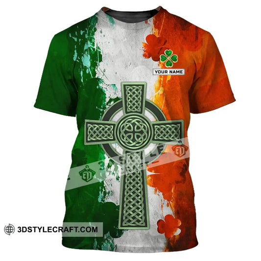 Unisex Shirt - Custom Name T-Shirt Happy St. Patrick’s Day Clothing Clover / S T-Shirt