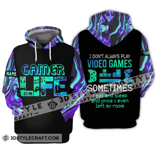 Unisex Shirt - Custom Name T-Shirt, I Don't Play Video Games Sometimes style option 3