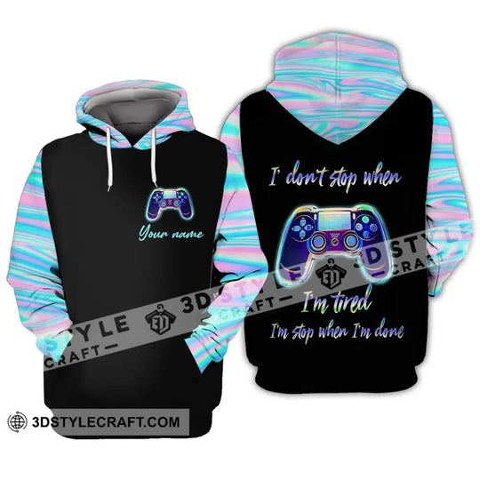Unisex Shirt - Custom Name T-Shirt, I Don't Stop When I'm Tired, I Stop When I'm Done style option 3