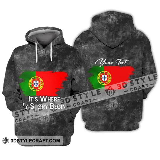 Unisex Shirt - Custom Name T-Shirt, Its Where My Story Begin Wash Style Clothing style option 3