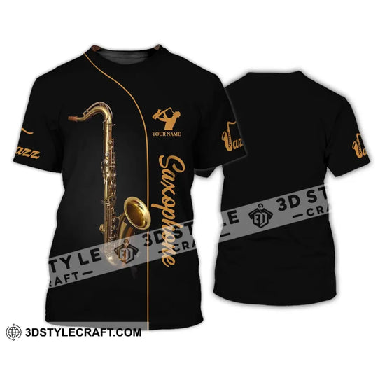 Unisex Shirt - Custom Name T-Shirt - Love Jazz Music - Saxophone Lover Shirt style option 4