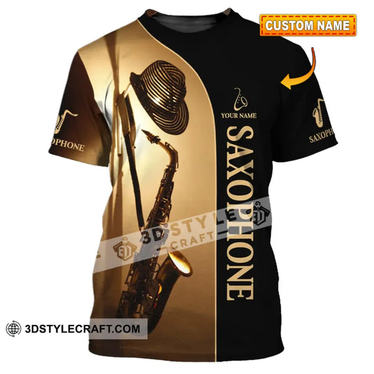 Unisex Shirt - Custom Name T-Shirt - Love Saxophone - Saxophone Player Shirt style option 1