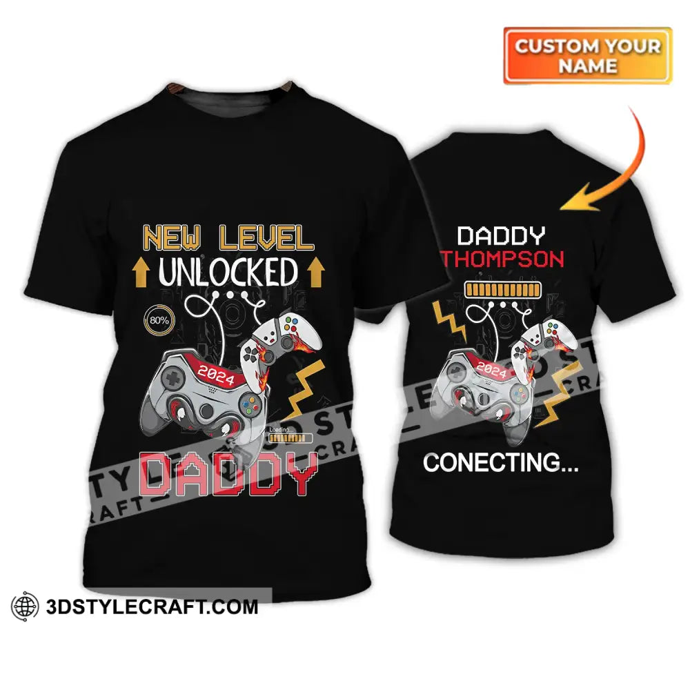 Unisex Shirt - Custom Name T-Shirt New Level Unlocked T-Shirt