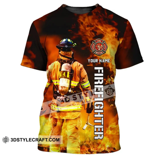 Unisex Shirt - Custom Name T-Shirt - Personalized Firefighter Shirt - Gift For Fireman style option 2