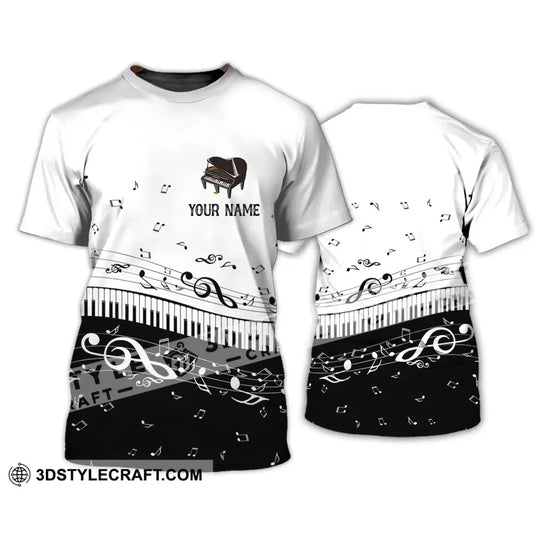 Unisex Shirt - Custom Name T-Shirt - Personalized Piano Shirt - Gift for Music Lovers style option 2