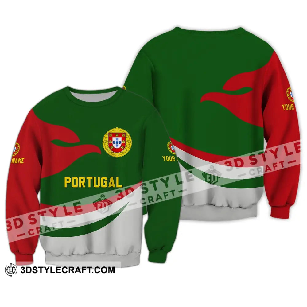 Unisex Shirt - Custom Name T-Shirt Portugal Clothing Proud Version Long Sleeve / S T-Shirt