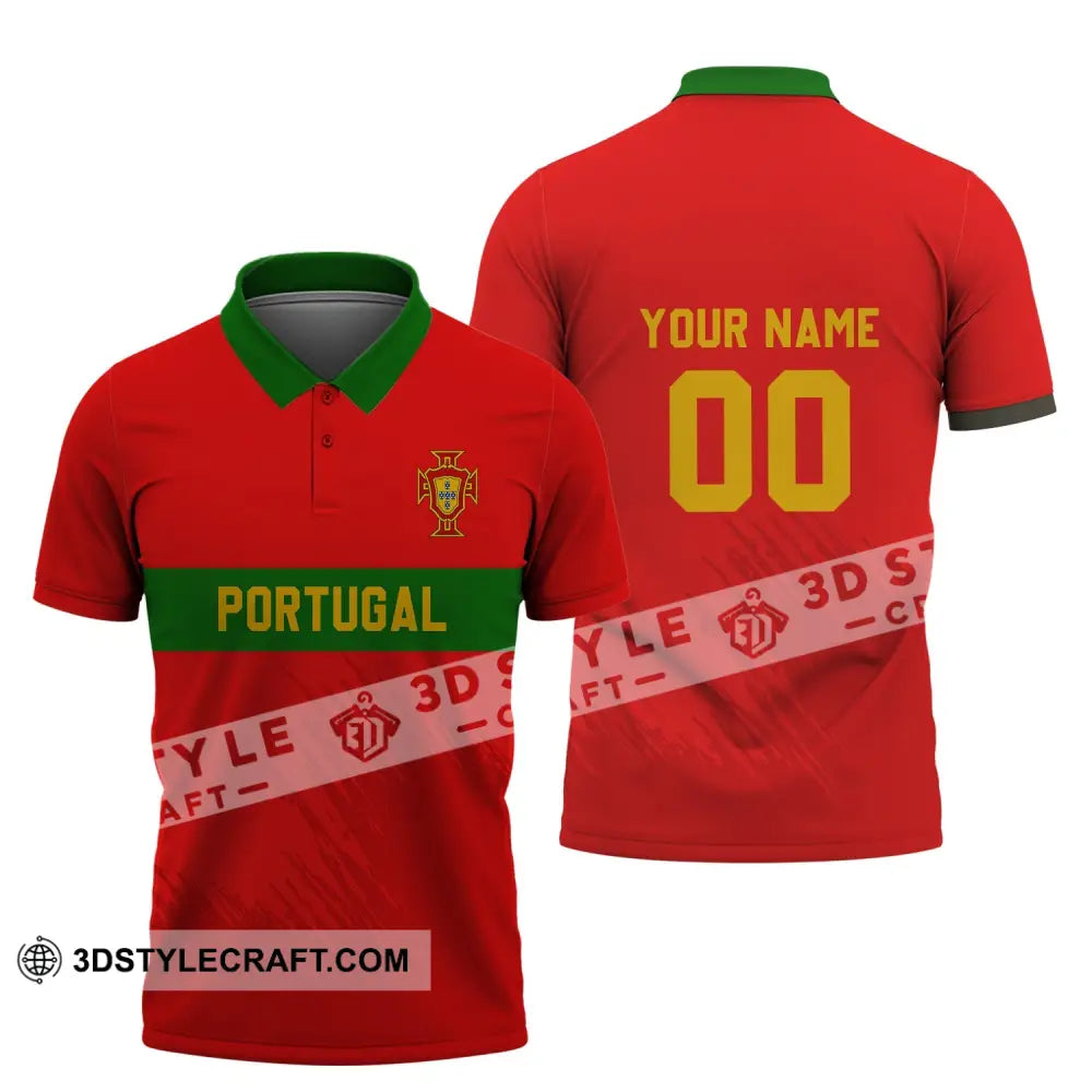 Unisex Shirt - Custom Name T-Shirt Portugal Football Clothing Polo / S T-Shirt