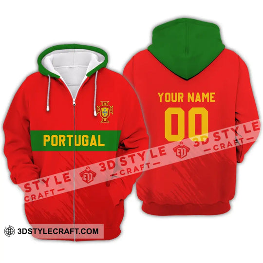 Unisex Shirt - Custom Name T-Shirt, Portugal Football Clothing style option 4