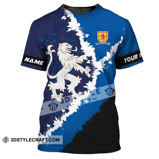 Unisex Shirt - Custom Name T-Shirt, Scotland Lion Name Shirt style option 2