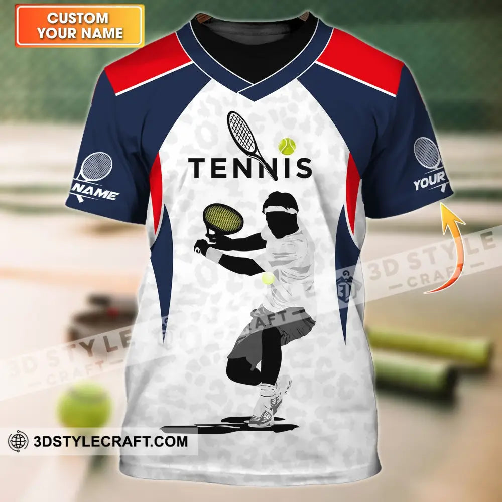 Unisex Shirt - Custom Name T-Shirt Tennis Lover Player T-Shirt