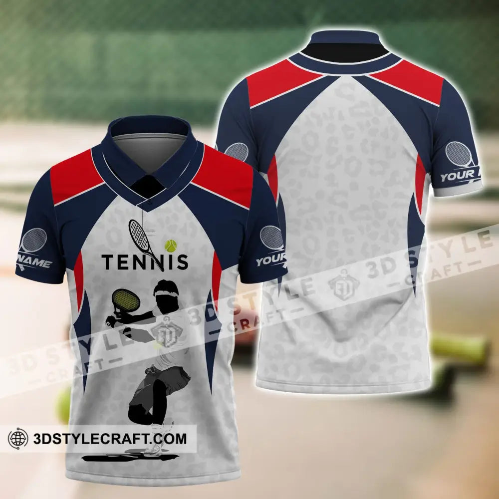 Unisex Shirt - Custom Name T-Shirt Tennis Lover Player Polo / S T-Shirt