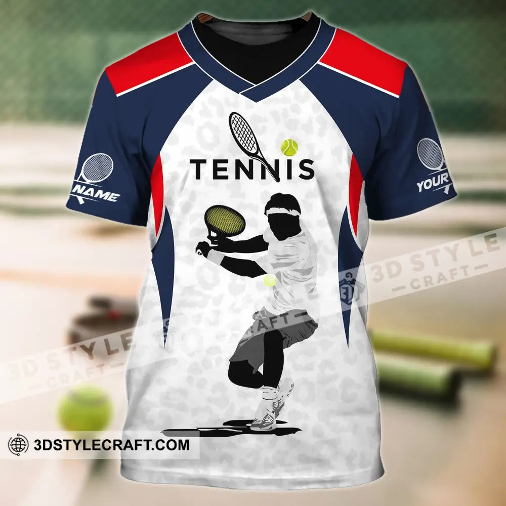 Unisex Shirt - Custom Name T-Shirt Tennis Lover Player / S T-Shirt