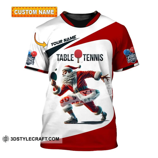 Unisex Shirt Custom Name Table Tennis Polo Long Sleeve Club Uniform Lover Gift T-Shirt