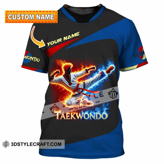 Unisex Shirt, Custom Name Taekwondo Shirt, Taekwondo Polo Long Sleeve Shirt style option 1