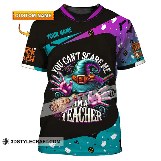 Unisex Shirt, Custom Name Teacher, Halloween Shirt, Back To School T-Shirt, Gift for Teacher style option 1