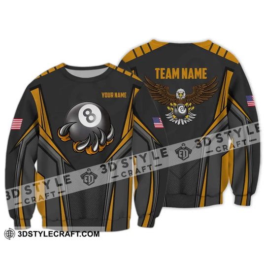 Unisex Shirt - Custom Name Shirt - Team Name Shirt, Billiard Eagle Ball style option 4