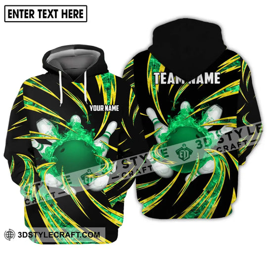 Unisex Shirt - Custom Name Shirt - Team Name Shirt, Emerald Bowling Shirt style option 3