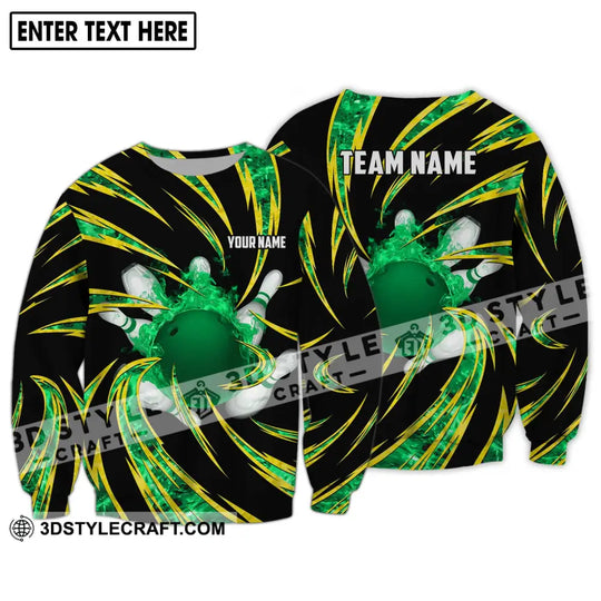 Unisex Shirt - Custom Name Shirt - Team Name Shirt, Emerald Bowling Shirt style option 4
